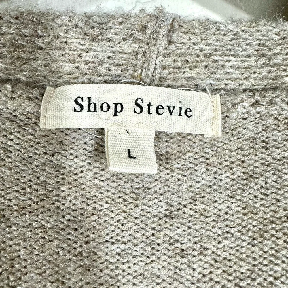 Shop Stevie Womens Oatmeal Heather Open Front Cardigan Sweater Large Pockets‎